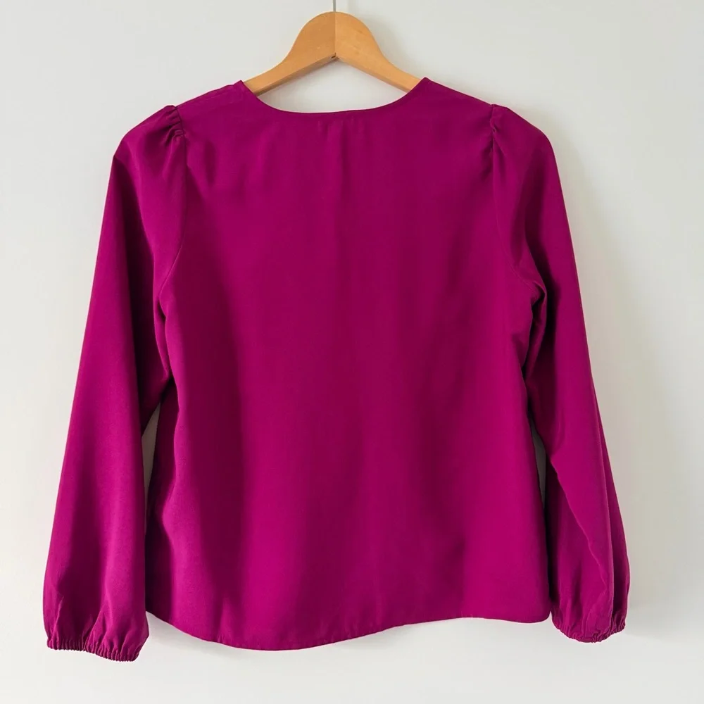 J. Crew Pink Keyhole Blouse